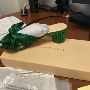 Brand New Still In Box! Emilia Hay Pleated Bow Heel by Loeffler Randall $350 new